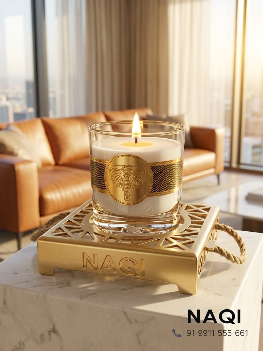 NQI1003 - CANDLES WITH STAND PAIR