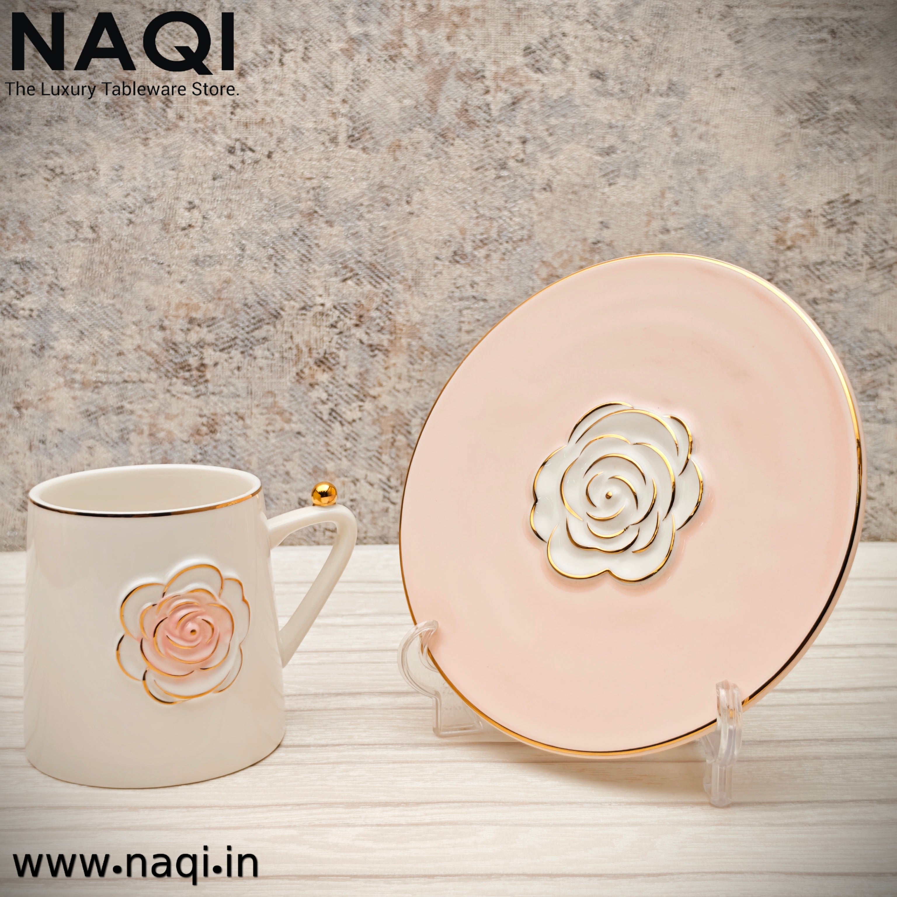 Porcelain tea cup and saucer set of 6+6 Pcs