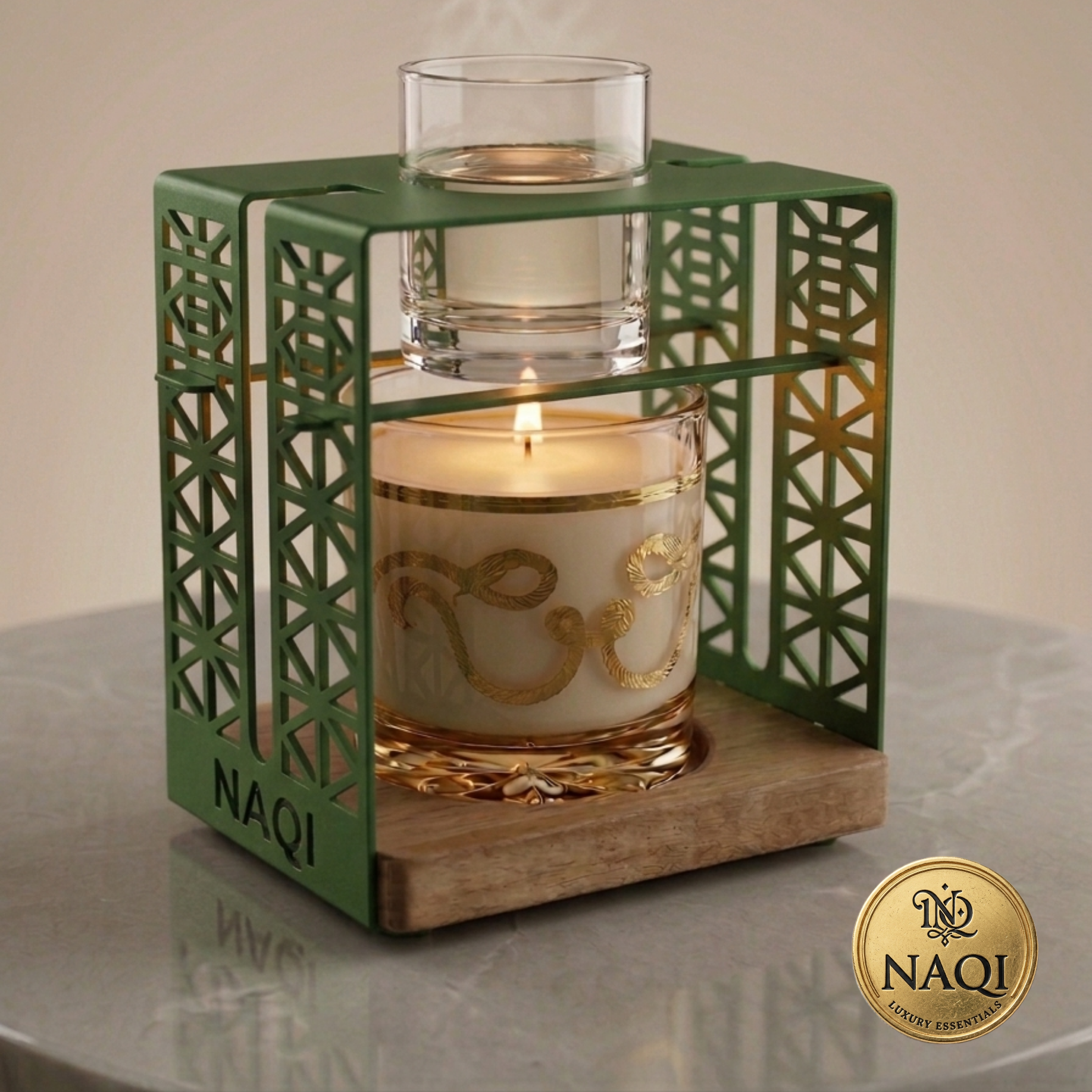Metal Cage Glass jar candle oil diffuser