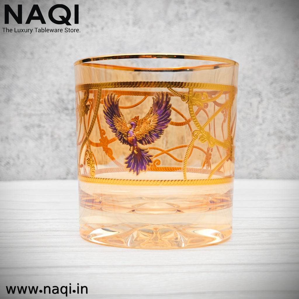 Eagle Golden Crystal Whisky Glass set of 6