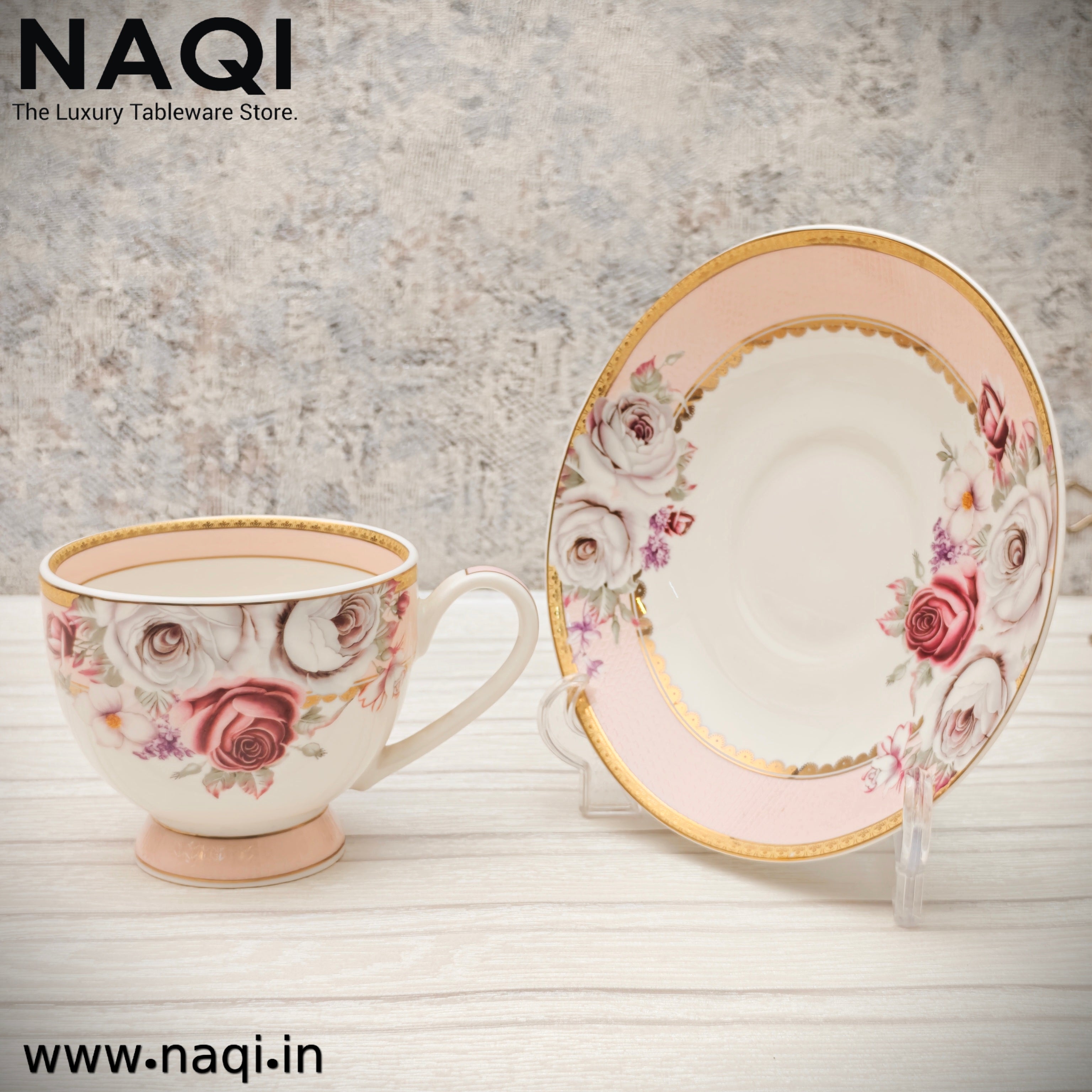 Porcelain tea cup and saucer set of 6+6 Pcs