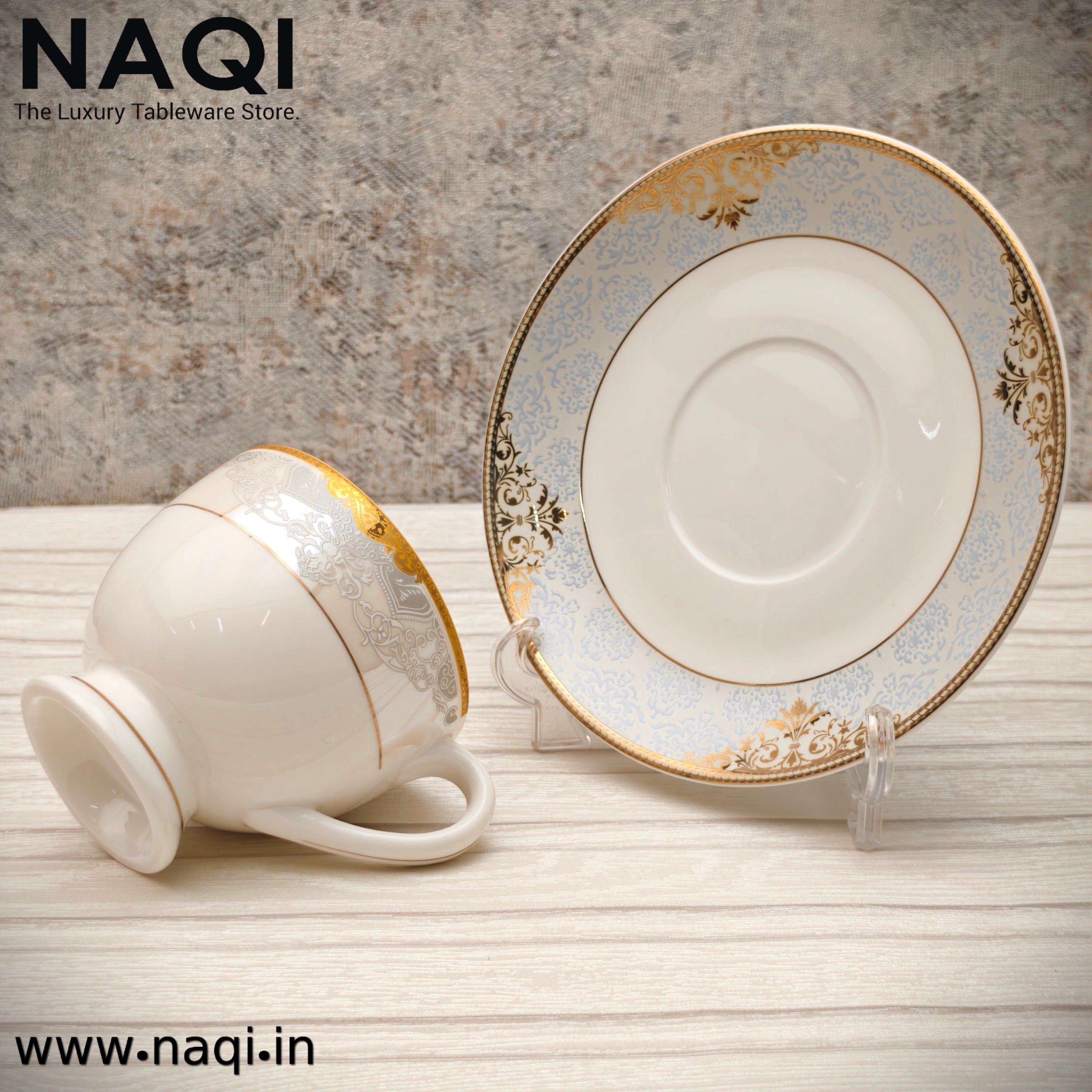 Porcelain tea cup and saucer set of 6+6 Pcs