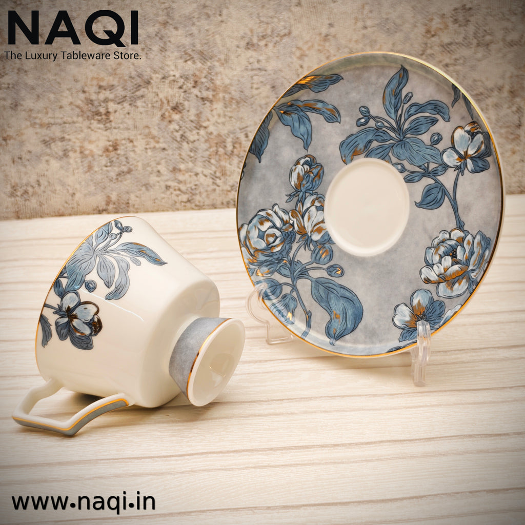 Porcelain tea cup and saucer set of 6+6 Pc
