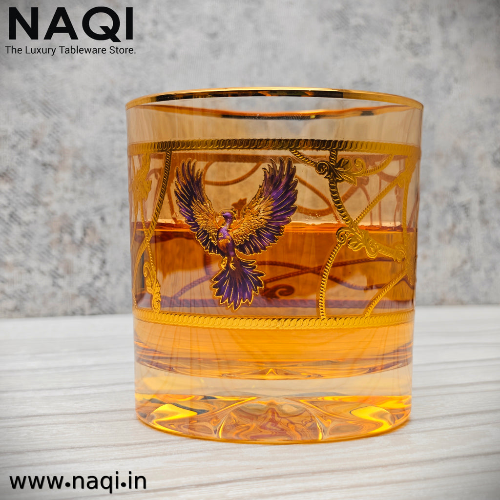 Eagle Golden Crystal Whisky Glass set of 6