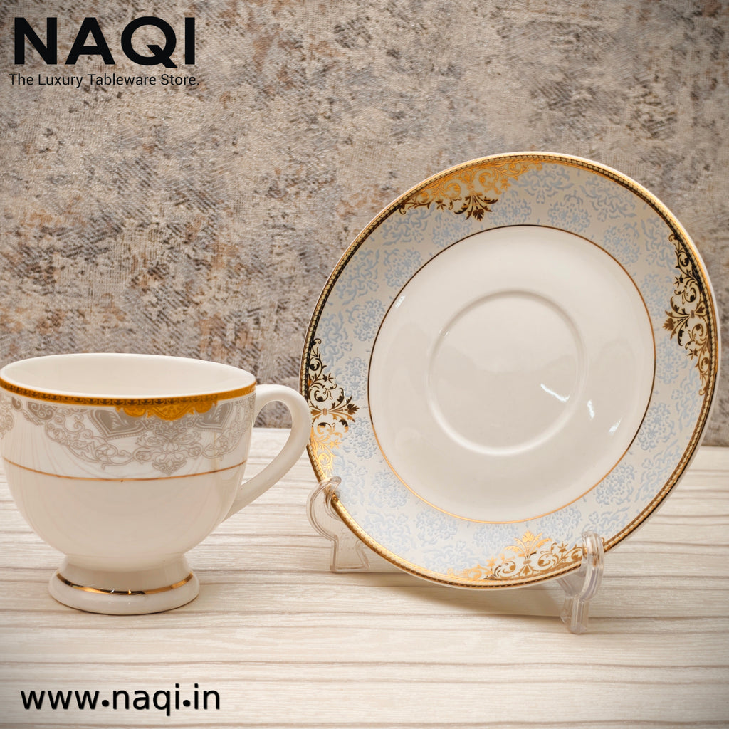 Porcelain tea cup and saucer set of 6+6 Pcs
