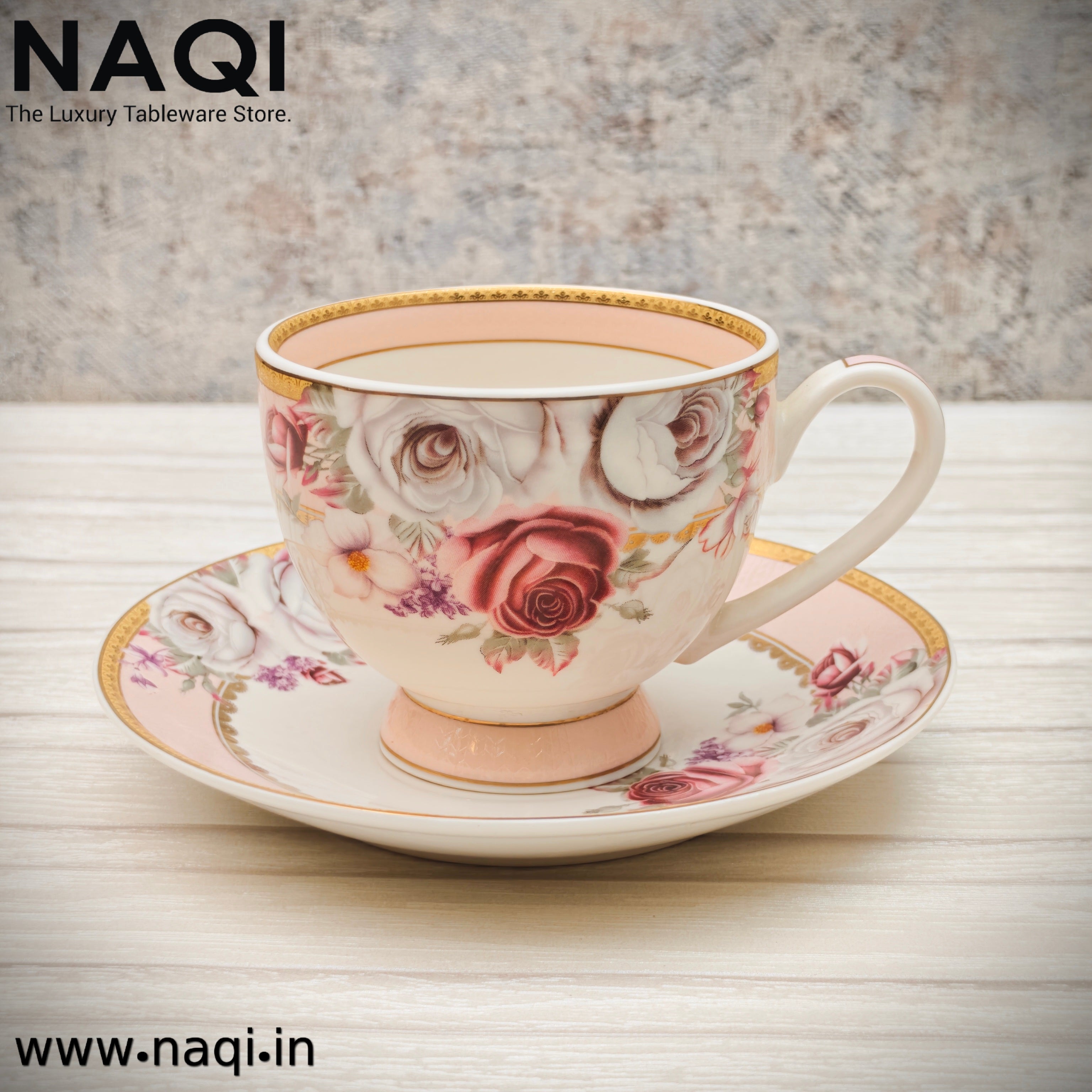 Porcelain tea cup and saucer set of 6+6 Pcs