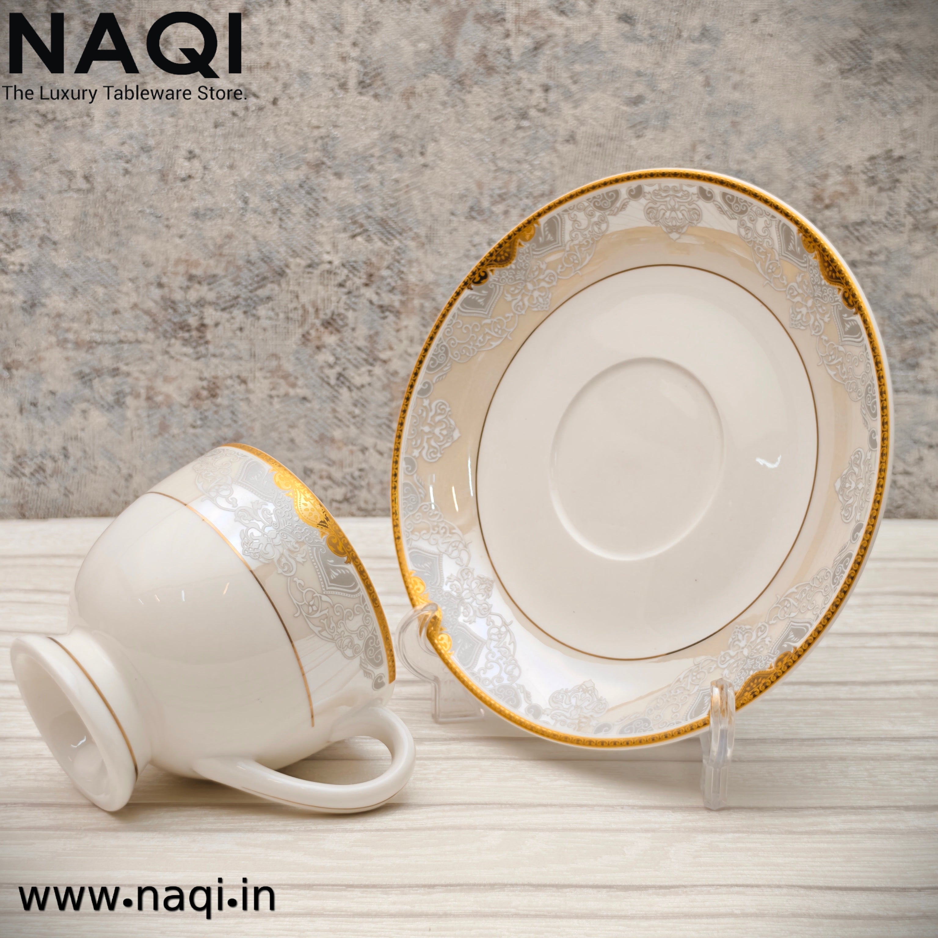 Porcelain tea cup and saucer set of 6+6 Pcs