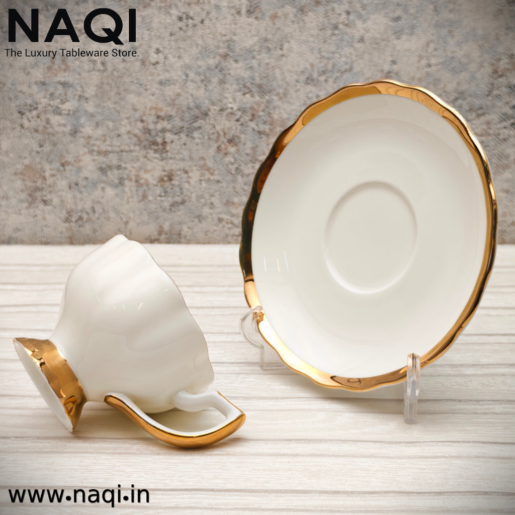 Porcelain tea cup and saucer set of 6+6 Pcs