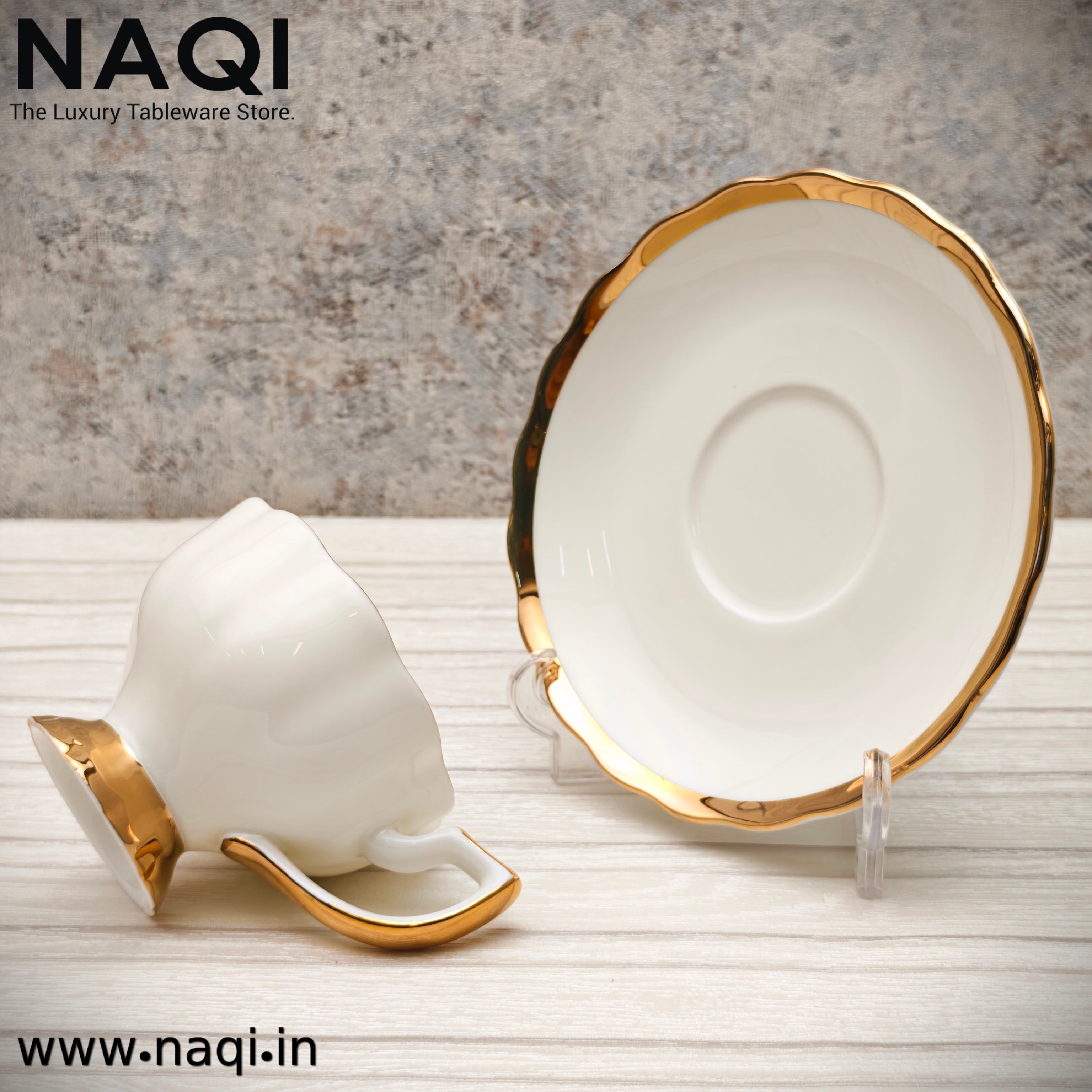 Porcelain tea cup and saucer set of 6+6 Pcs