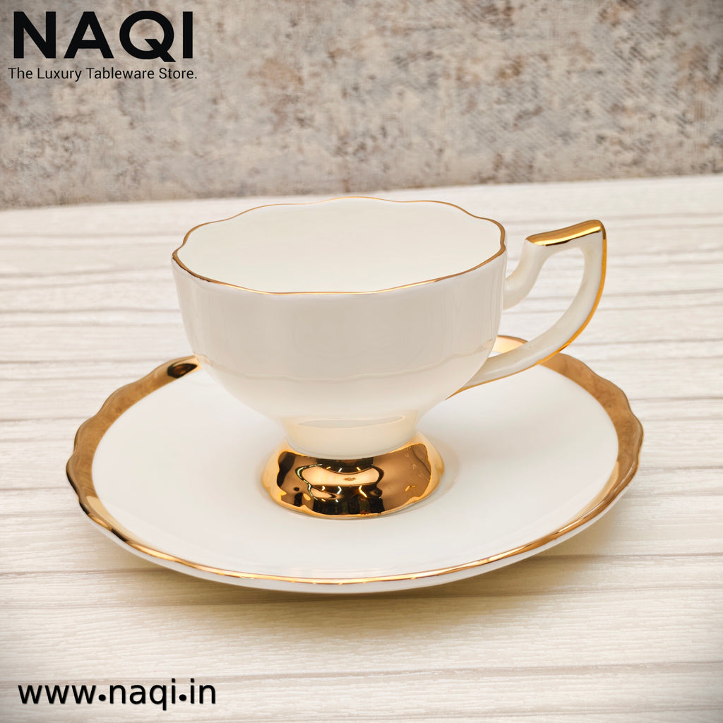Porcelain tea cup and saucer set of 6+6 Pcs