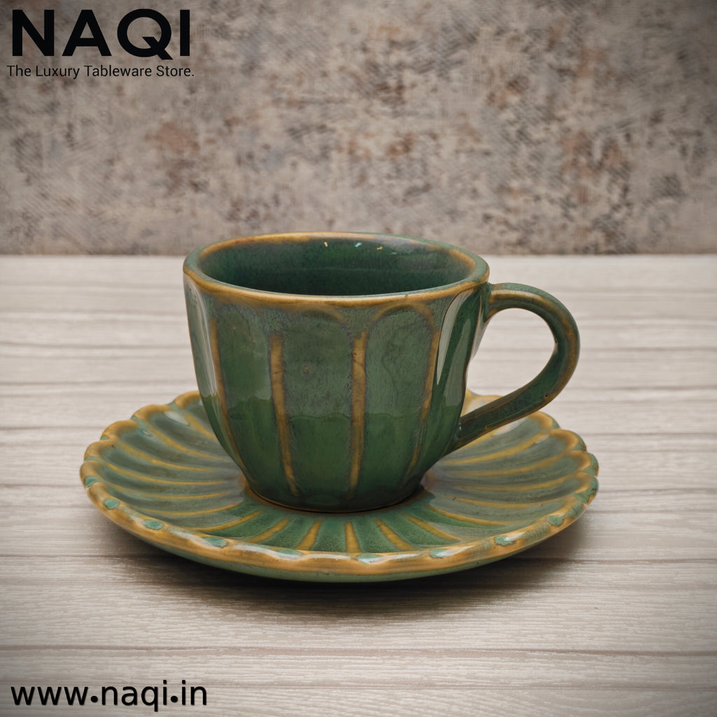 Ceramic tea cup and saucer set of 6+6 Pcs
