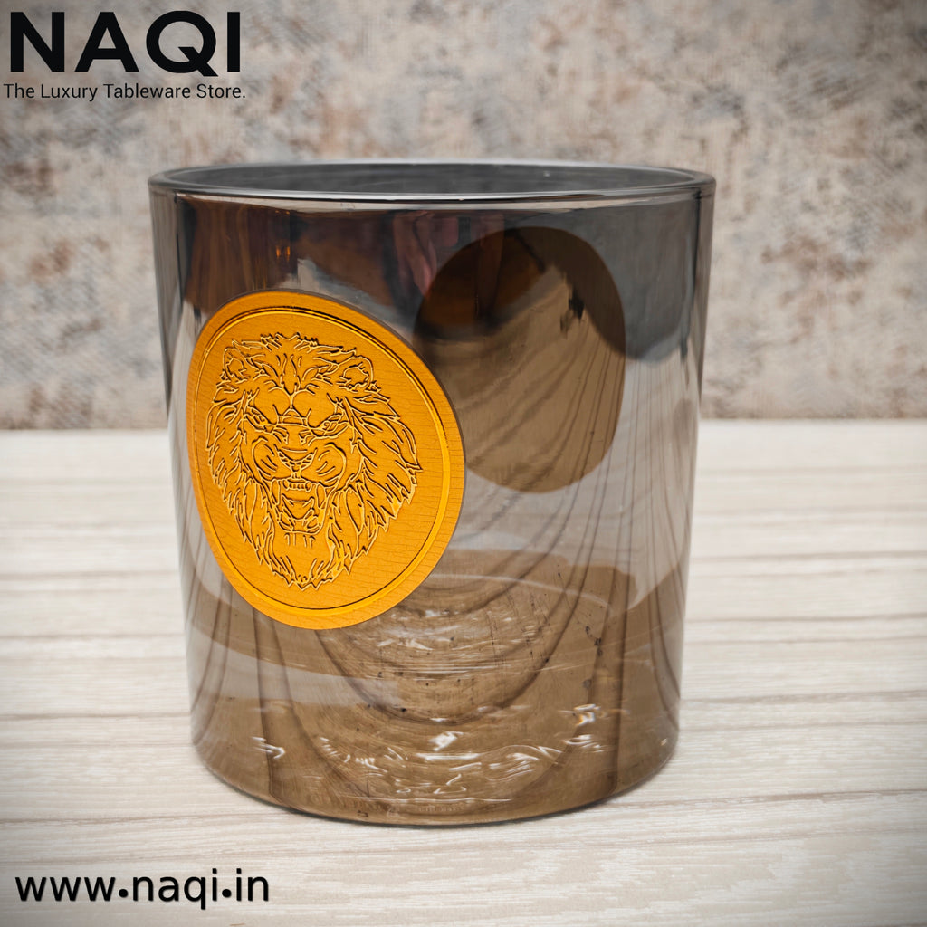 Black Golden Crystal Whisky Glass set of 6