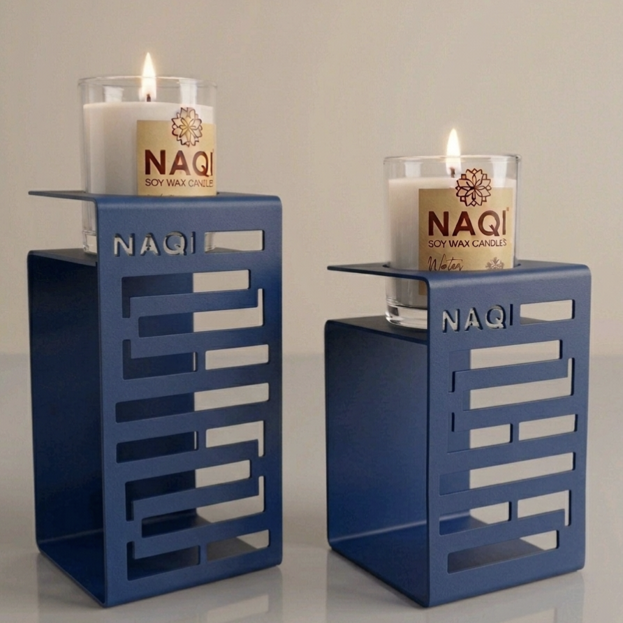 NAQI Geometric Cipher Soy Wax Candle Set