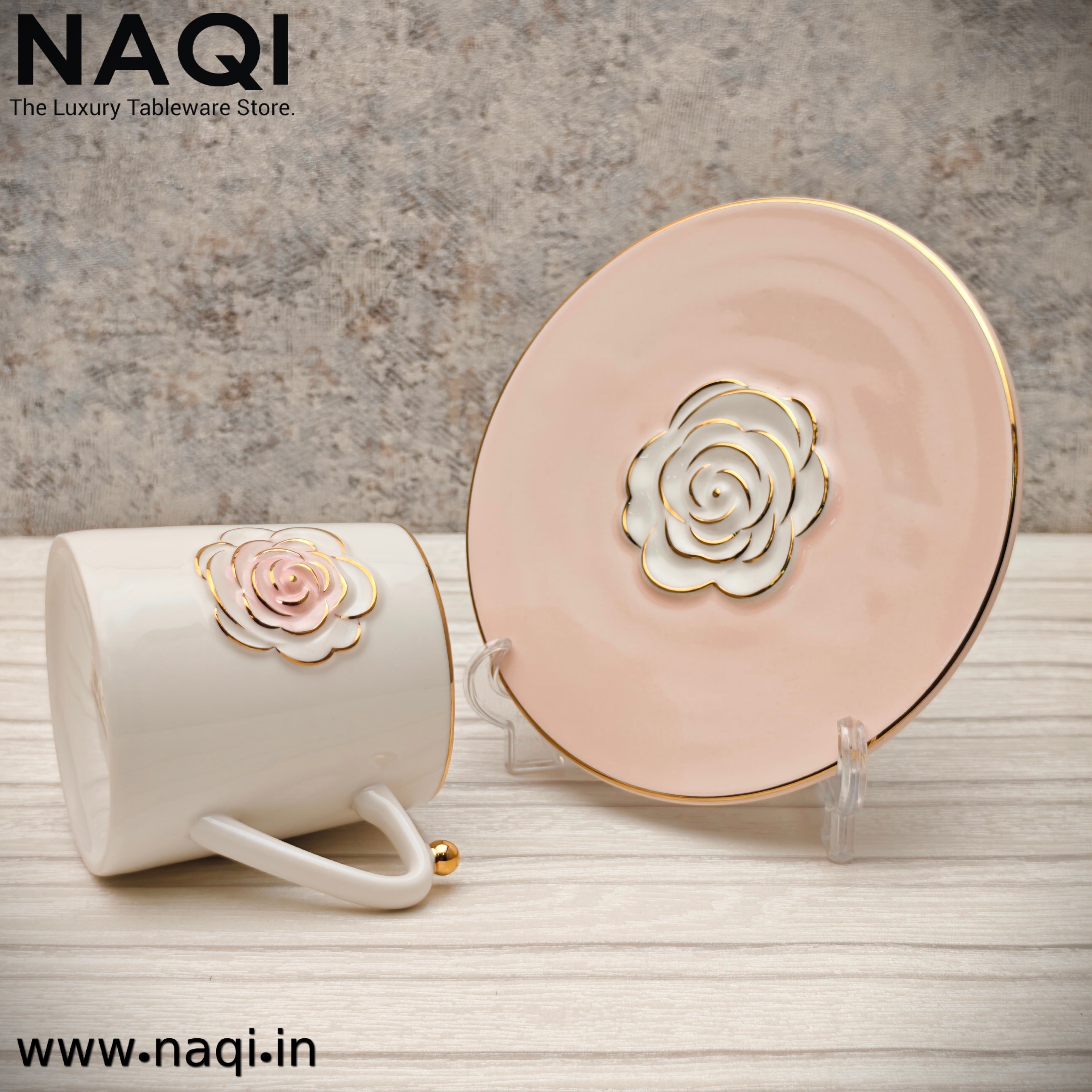 Porcelain tea cup and saucer set of 6+6 Pcs