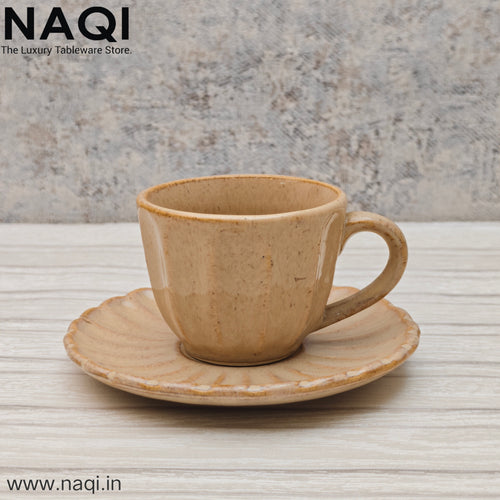 Ceramic tea cup and saucer set of 6+6 Pcs