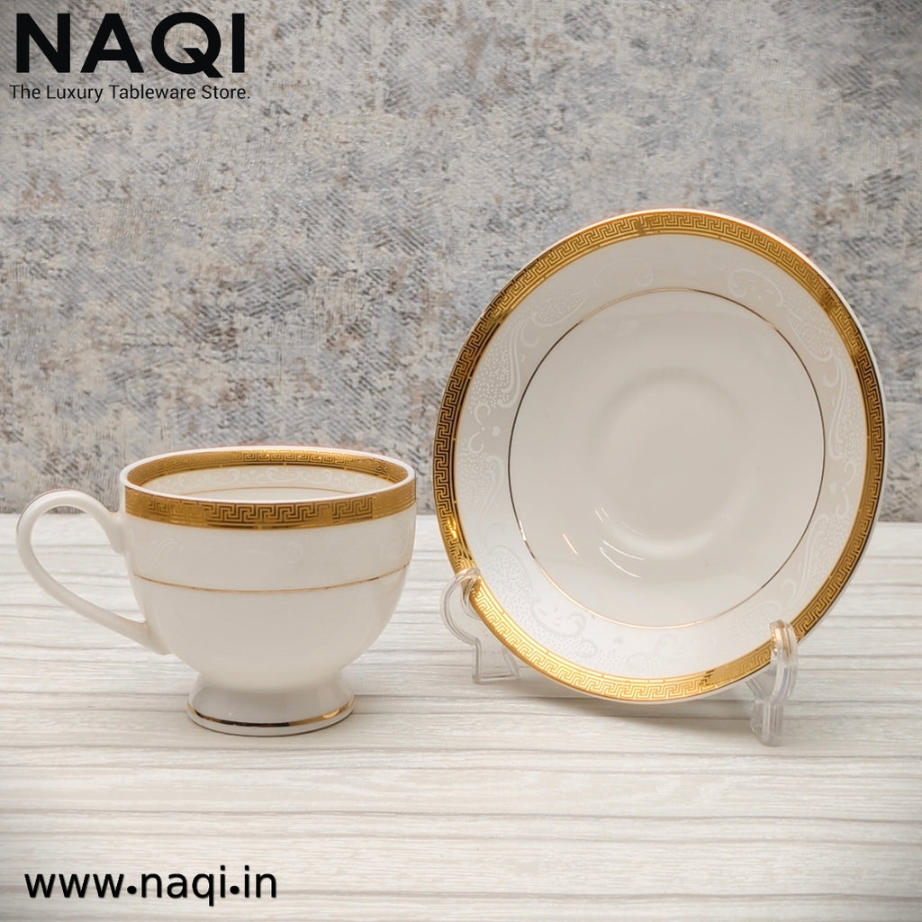 Porcelain tea cup and saucer set of 6+6 Pcs