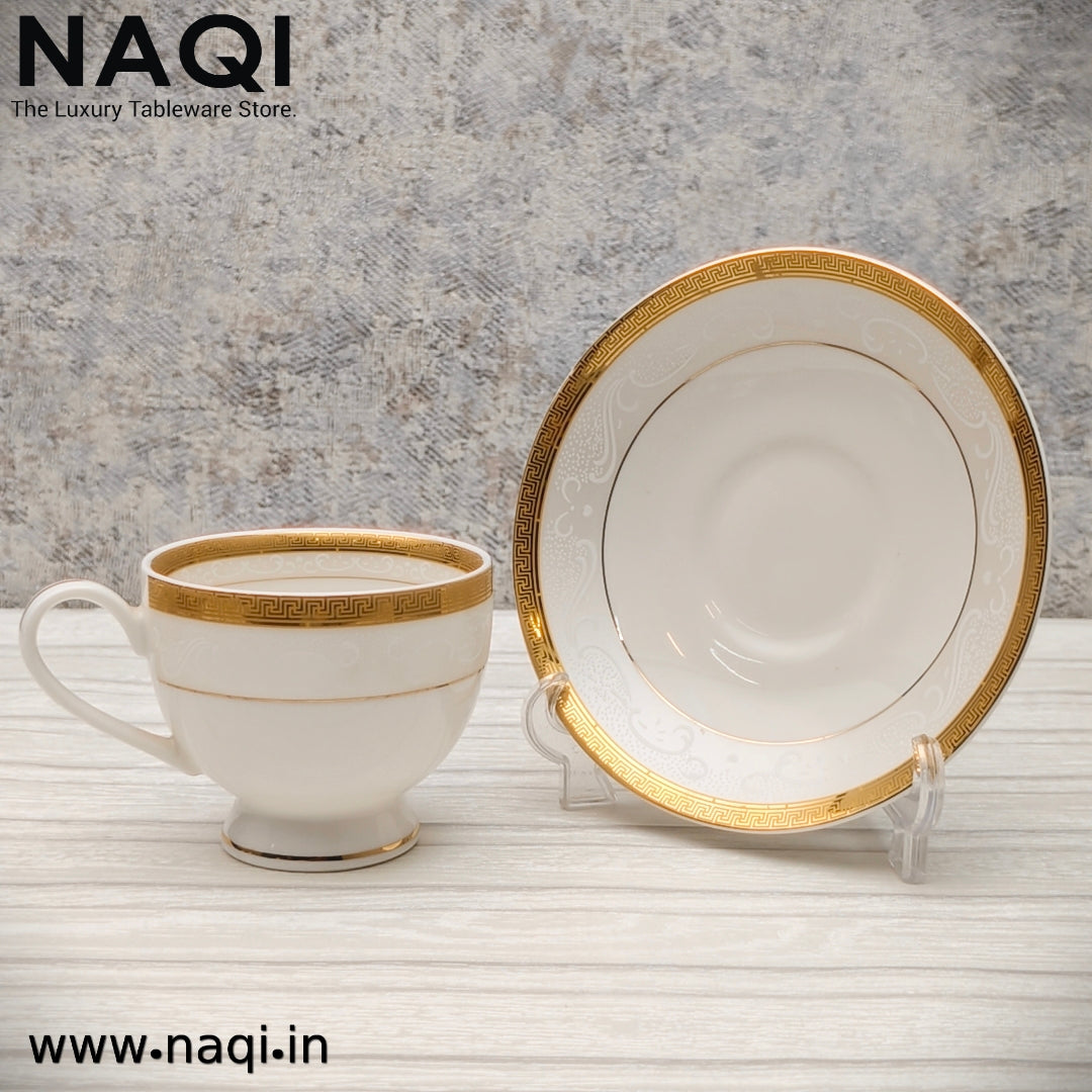 Porcelain tea cup and saucer set of 6+6 Pcs