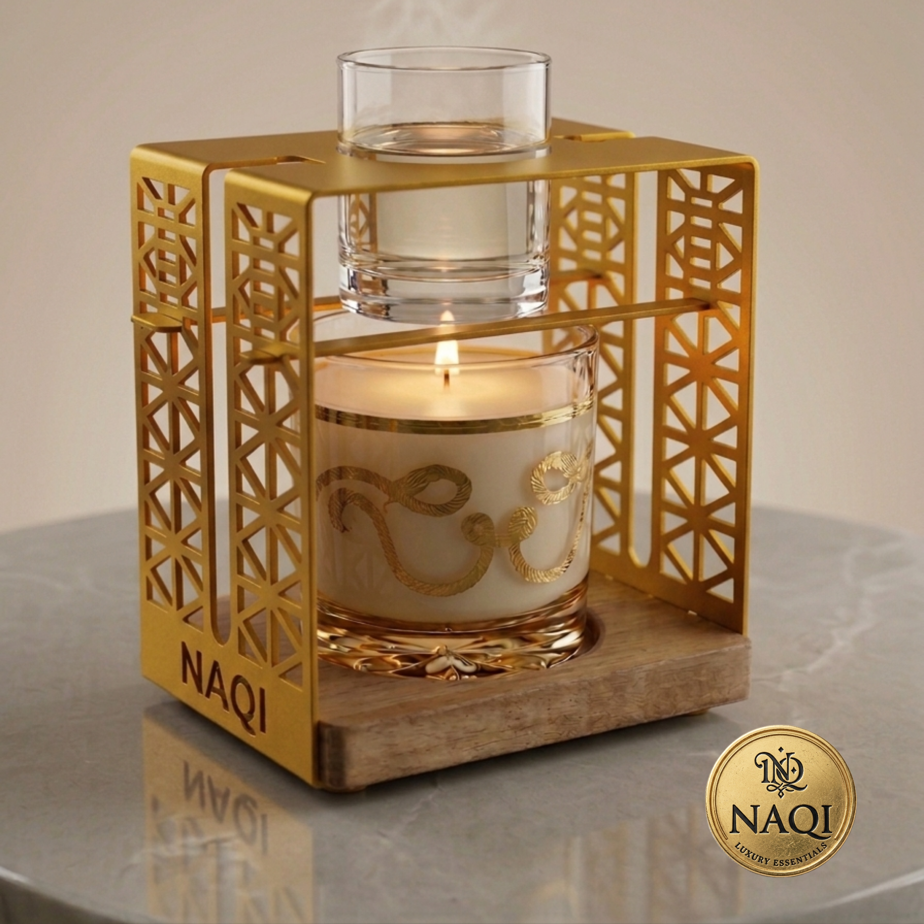 Metal Cage Glass jar candle oil diffuser