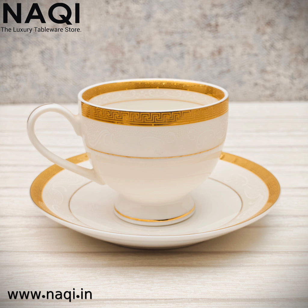 Porcelain tea cup and saucer set of 6+6 Pcs