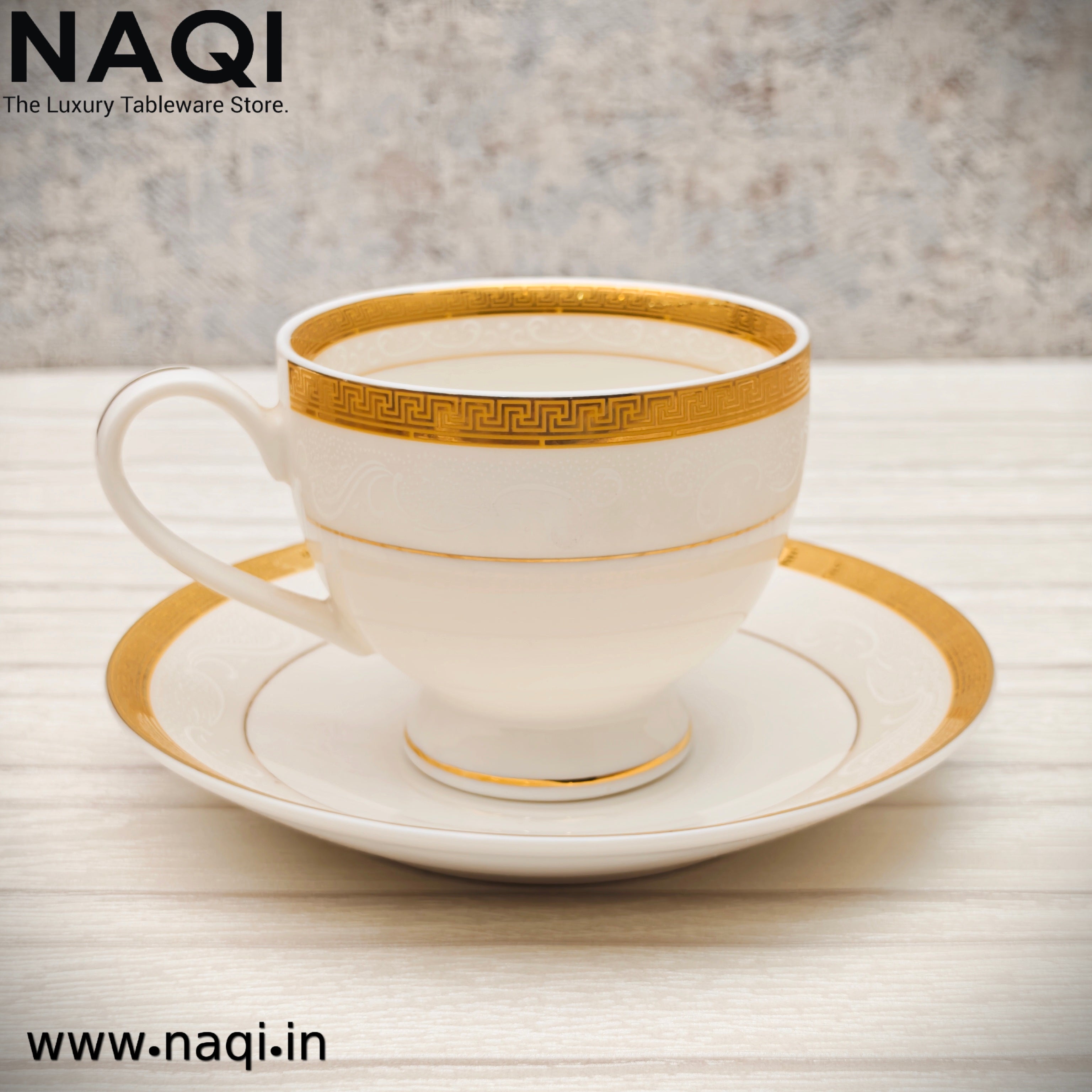 Porcelain tea cup and saucer set of 6+6 Pcs