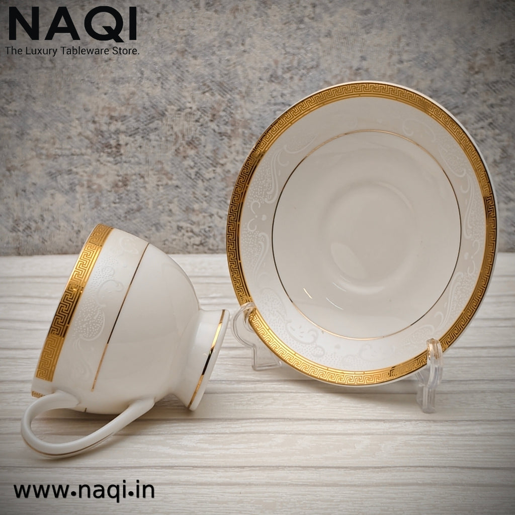 Porcelain tea cup and saucer set of 6+6 Pcs