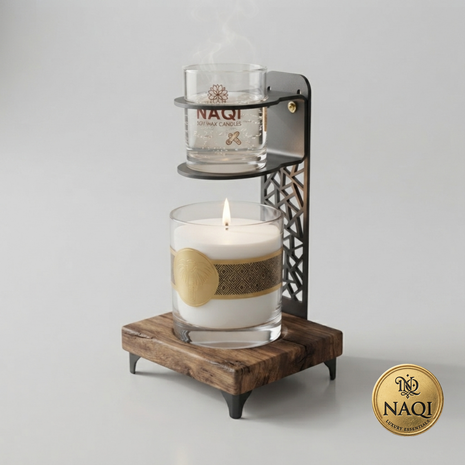 Apex Noir Naqi Glass jar candle oil diffuser