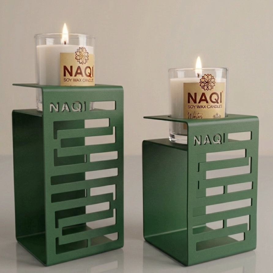 NAQI Geometric Cipher Soy Wax Candle Set