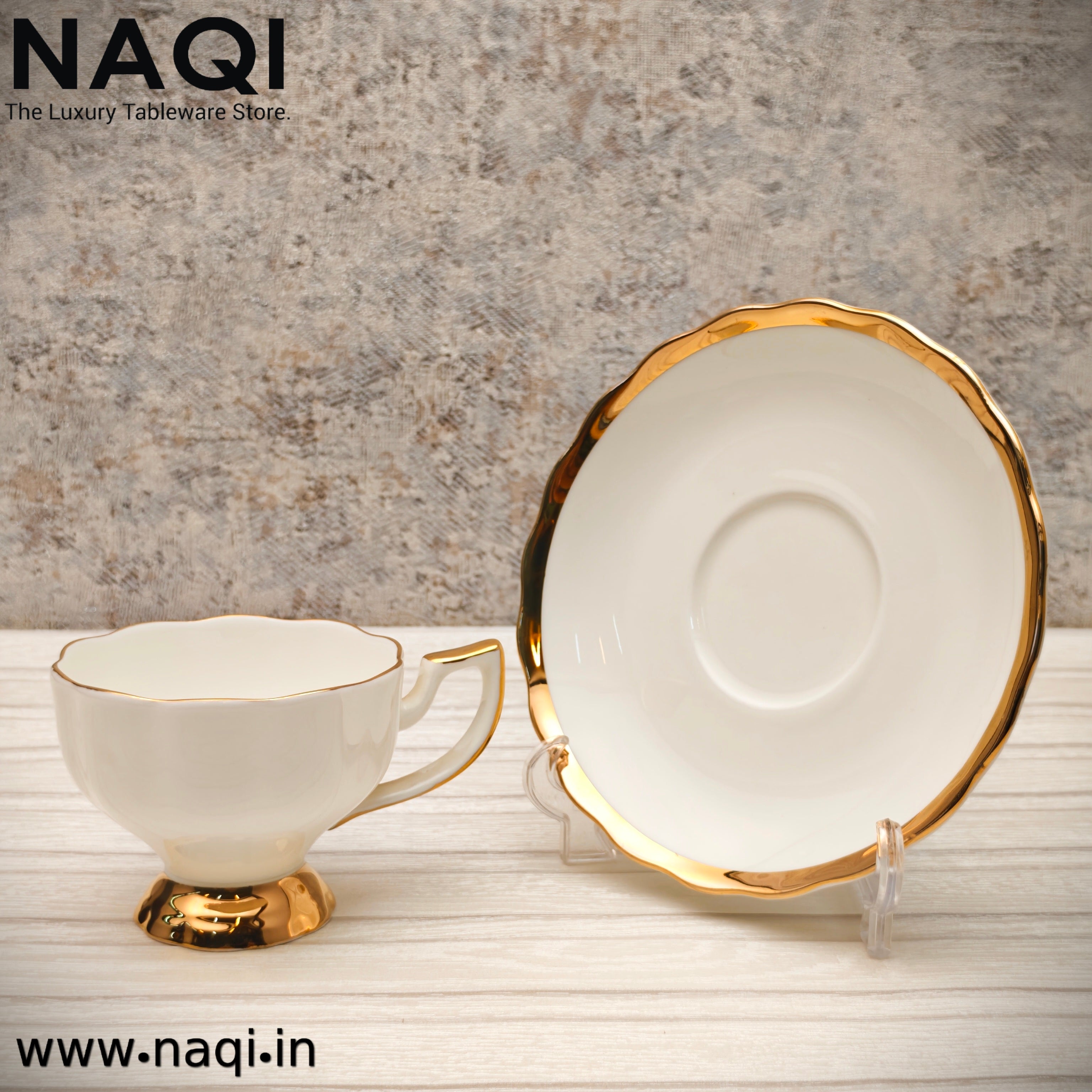 Porcelain tea cup and saucer set of 6+6 Pcs