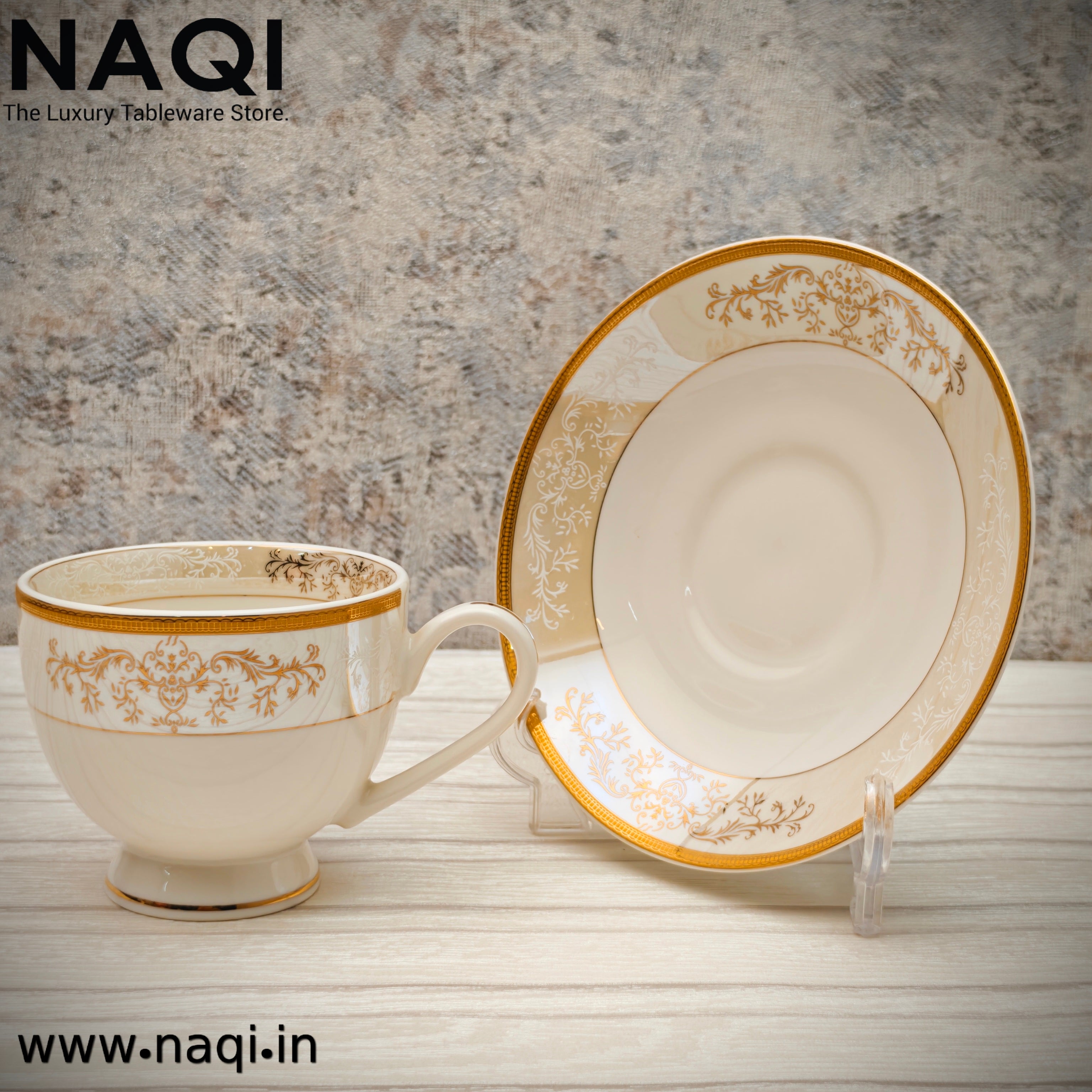 Porcelain tea cup and saucer set of 6+6 Pcs