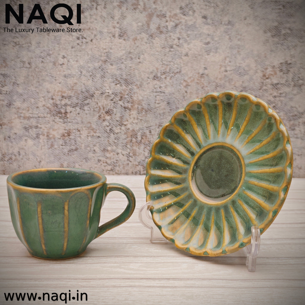 Ceramic tea cup and saucer set of 6+6 Pcs