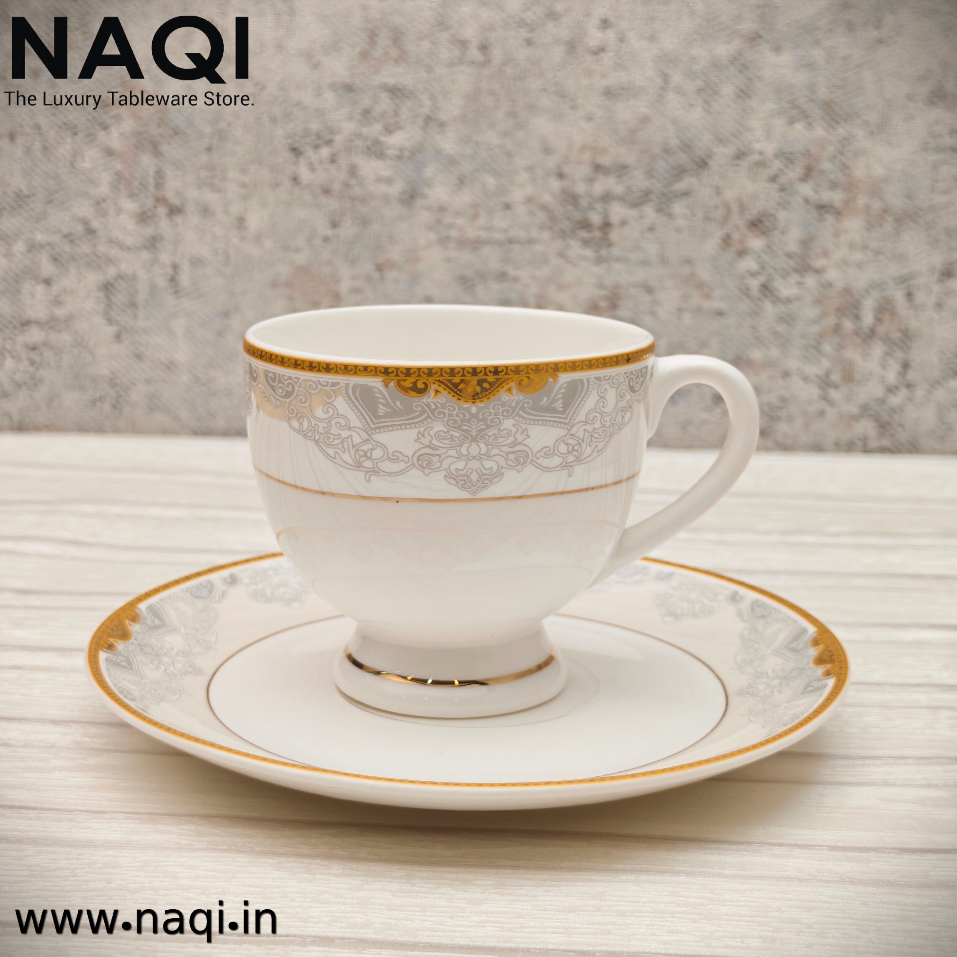Porcelain tea cup and saucer set of 6+6 Pcs