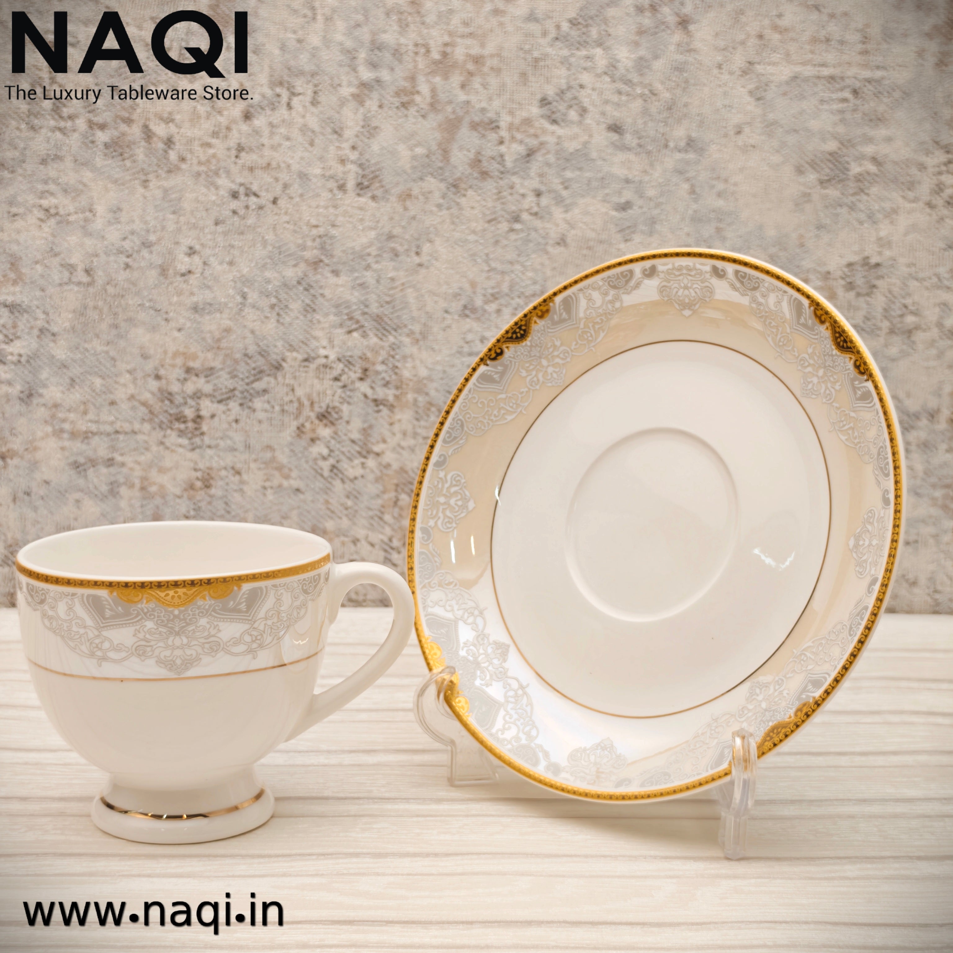 Porcelain tea cup and saucer set of 6+6 Pcs