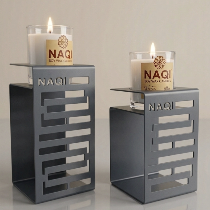 NAQI Geometric Cipher Soy Wax Candle Set