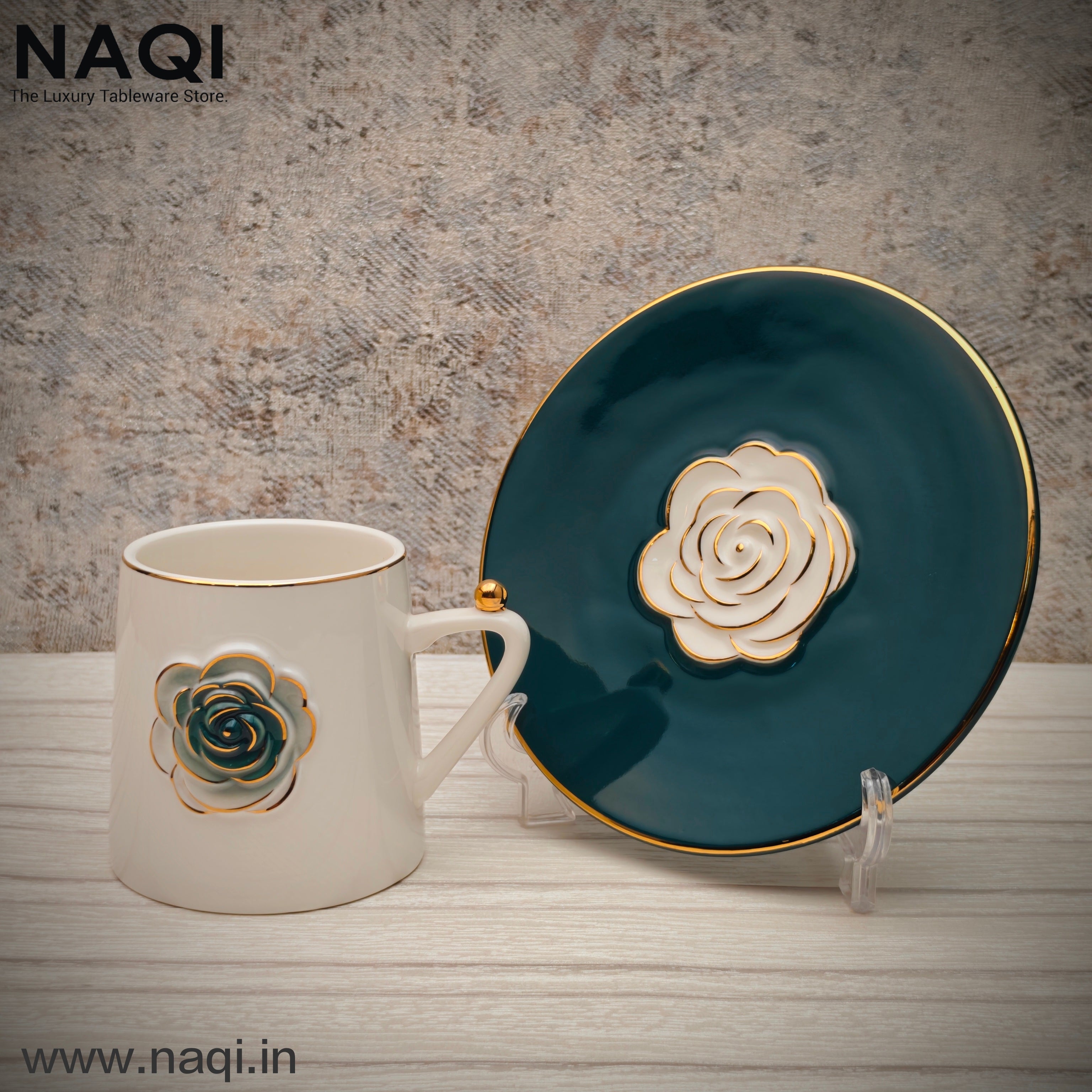 Porcelain tea cup and saucer set of 6+6 Pcs