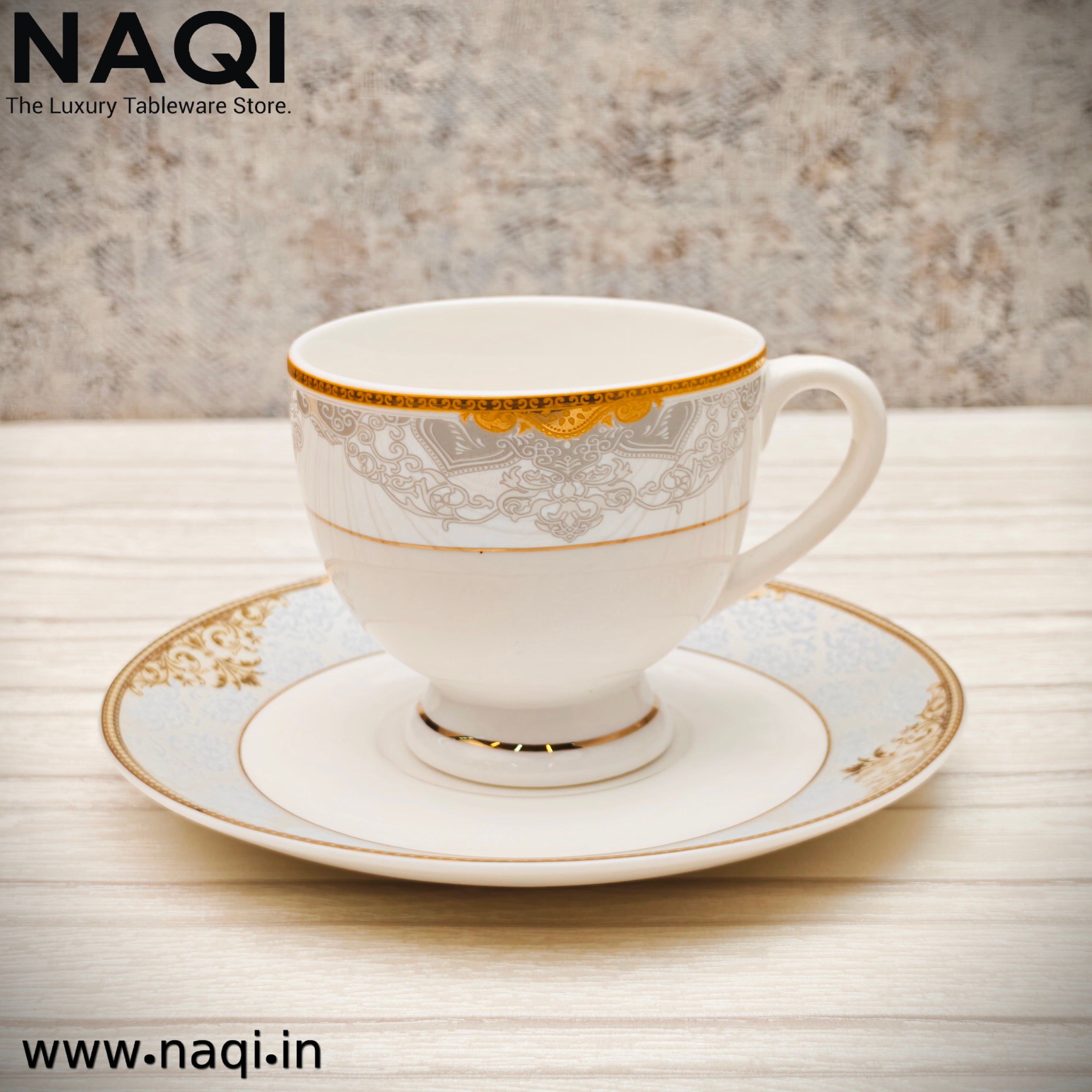 Porcelain tea cup and saucer set of 6+6 Pcs